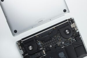 disassembled laptop